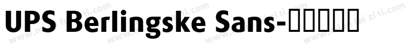 UPS Berlingske Sans字体转换
